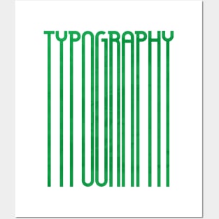 Tall Typography (Green) Posters and Art